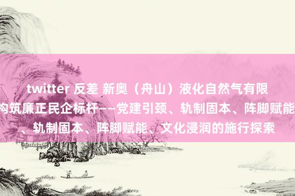 twitter 反差 新奥（舟山）液化自然气有限公司：以“四廉微家”构筑廉正民企标杆——党建引颈、轨制固本、阵脚赋能、文化浸润的施行探索