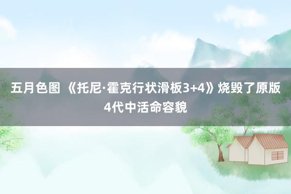 五月色图 《托尼·霍克行状滑板3+4》烧毁了原版4代中活命容貌
