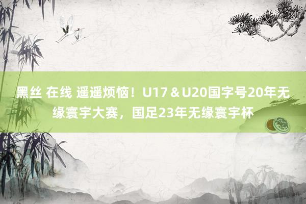 黑丝 在线 遥遥烦恼！U17＆U20国字号20年无缘寰宇大赛，国足23年无缘寰宇杯