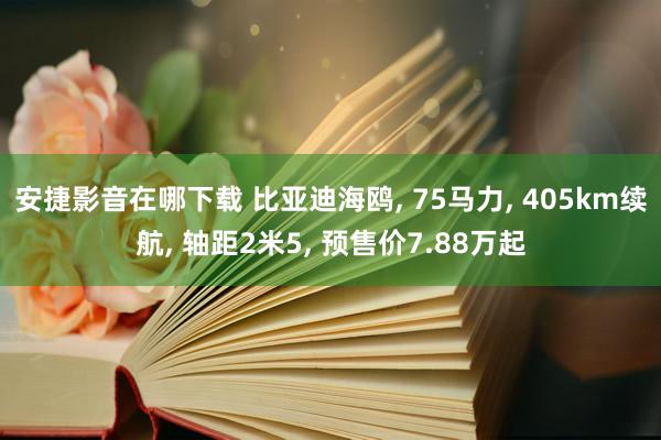 安捷影音在哪下载 比亚迪海鸥, 75马力, 405km续航, 轴距2米5, 预售价7.88万起