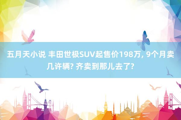 五月天小说 丰田世极SUV起售价198万, 9个月卖几许辆? 齐卖到那儿去了?