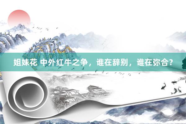 姐妹花 中外红牛之争，谁在辞别，谁在弥合？